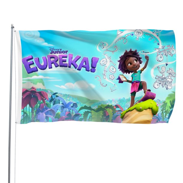 Eureka Bandera impresa con temática, regalo perfecto para fanáticos, amigos y familiares, y adecuada para actividades al aire libre e interiores, decoraciones de fiesta. 120*180CM