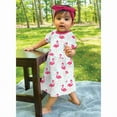 thumbnail image 4 of Hudson Baby Infant and Toddler Girl Cotton Short-Sleeve Dresses 2pk, Bright Flamingo, 3-6 Months, 4 of 4