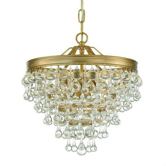 3 Light Pendant in Traditional and Contemporary Style 13 inches Wide By 15 inches High-Vibrant Gold Finish Bailey Street Home 49-Bel-2757244