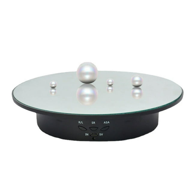 Electric Rotation Display Stand Adjustable Three Modes Live Dynamic Rotating Table Props Wear-resistant Display Support Black/Mirror