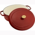thumbnail image 5 of Ballarini Bellamonte Cast Iron 4.75-qt Oval Dutch Oven - Pomodoro Red, 5 of 10