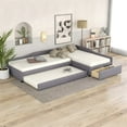 thumbnail image 2 of Triple Tree Upholstered Twin Daybed with Trundle, Gray, 2 of 7