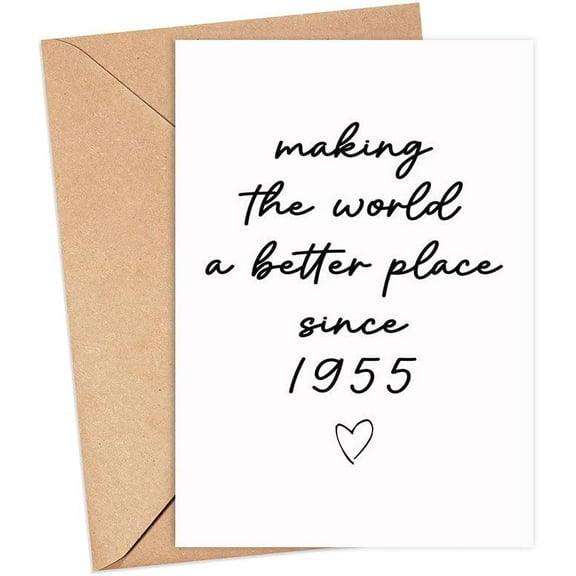 Making The World A Better Place Since 1955 Card - 70Th Birthday Card - Better Place Card - Since 1955 Card - Happy Birthday People Born In 1955 Card - Milestone Birthday Card$$Office