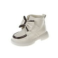thumbnail image 2 of Bnwani Girls Winter Boots Ankle PU Leather Fleece Lined Velvet Bow Flat Princess Booties 2-11 Years, 2 of 8