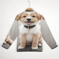thumbnail image 6 of Cute Dog Smile Men's Stand Collar Sweater Long Sleeve Clothing Loose Fit Sports Sweater, 6 of 8