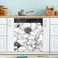 thumbnail image 5 of Flowers Elegant Dishwasher Magnetic Covers Magnet Sticker Kitchen Decor Dishwasher Refrigerator Front Door Covers Decorative Magnetic 23" x 26", 5 of 6