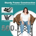 thumbnail image 6 of Slsy Oversized Folding Camping Chair, Portable Oversize Camping Chairs for Adults, Fully Padded Folding Chairs Outdoor Sports, Lawn Chair Patio Lounge Chairs 500 LBS Capacity, 6 of 9