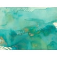 thumbnail image 2 of Combs, Joyce 18x15 Gold Ornate Wood Framed with Double Matting Museum Art Print Titled - Turquoise Moment III, 2 of 4