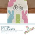 thumbnail image 4 of 1 juego de manteles individuales de Pascua con diseño de conejito de Pascua, manteles individuales para festivales, caminos de mesa para cenas para decoración., 4 of 7