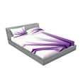 thumbnail image 2 of Ambesonne Flower Fitted Sheet & Pillow Sham Set, Purple Ombre Lotus Art, Queen, Purple and White, 2 of 2