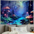thumbnail image 2 of Shiartex  Mushroom Tapestry Misty Forest Tree Tapestry Floral Plant Wall Tapestry Magical River Tapestry Aesthetic Fantasy Landscape Tapestry Wall Hanging for Bedroom Decor Painting, 2 of 6