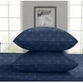 thumbnail image 3 of Threadmill Cotton Full Size Sheet Set | 100% Cotton Sheets for Full Size Bed | Damask Jacquard Full Bed Sheets Set with 16” Deep Pocket | Soft Sateen Weave 4-Piece Cooling Bedding Set- Folkstone Blue, 3 of 9