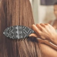 thumbnail image 4 of Bohemian Style Hair Brush - Nordic Style Paddle Detangler with Tribal Patterns, Artistic Room Decor Hairbrush, Cute Retro Gift Idea for Women, Girls, Teens, 4 of 7