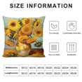 thumbnail image 5 of Pratyus Sunflowers Pillow Covers for Couch Sofa Indoor Outdoor - Stylish Design, Short Plush Material, Invisible Zipper - 1PC 18x18in, 5 of 5