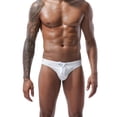 thumbnail image 2 of Ketyyh-chn99 Swim Trunks for Men Swimwear Men's Swimsuits Swim Boxer Briefs Square Cut Bathing Suits White,M, 2 of 5