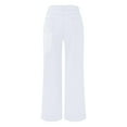 thumbnail image 4 of Jeans For Women High Waist Straight Leg Relaxed Fit Fashion Stretch Denim Pants Lightweight Comfort Travel Long Jeans With Pocket White XXL, 4 of 5