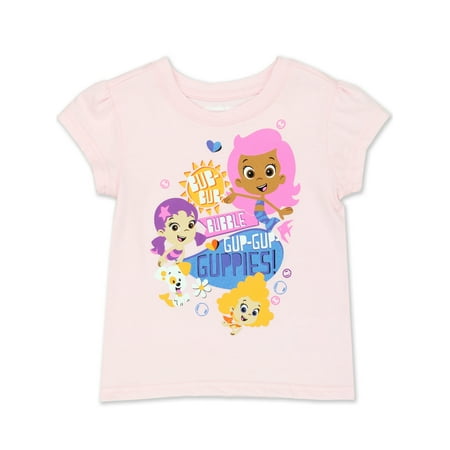 Bubble Guppies Toddler Girls Short Sleeve T-Shirt Tee (Best Fish To Grill Whole)