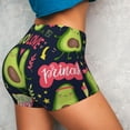 thumbnail image 4 of Lsque Avocado Love Pattern High Waisted Biker Shorts for Women-Tummy Control Fitness Athletic Workout Running Yoga Gym Shorts,Moisture-Wicking-Small, 4 of 9