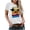 White, variant on IROINNID Women Summer Regular Print Regular Fashion Women Summer Round Neck Short Sleeves Top Under 10$