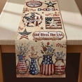 thumbnail image 4 of Independence Day Patriotic Table Runner and Tablecloth Set, Multicolor Linen Decor for Dining Table, Washable 183 x 33 cm (1 PC), 4 of 6