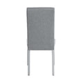 thumbnail image 5 of Classic Look Side Chairs 4pc Set Gray Fabric Antique White Finish Wood Frame Dining Furniture, 5 of 6