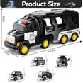 thumbnail image 2 of PayUSD Construction Toddler Police Truck Car Toys for 3 4 5 6 Year Old Boys 5 in 1 Construction Car Trucks Playset with Play Mat & Accesoories, Birthday Gifts for Toddlers Kids Boys Girls Age 3-5, 2 of 11