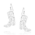 thumbnail image 2 of Montana Silversmiths Women's Chiseled Boot Earrings Silver One Size, 2 of 3