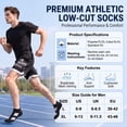 thumbnail image 3 of Mqamex Athletic Low Ankle Socks for Men Running with Arch Support, 6 Pairs Sizes 6-13, 3 of 7