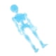 thumbnail image 4 of 3.4 '' Halloween Skeleton Cuerpo Completo Skull Hombre con Grupos Movables Grupos de Mano Figurine para Pub Decor Party Supplies Azul eléctrico BLESIY Halloween Skeleton Man, 4 of 8