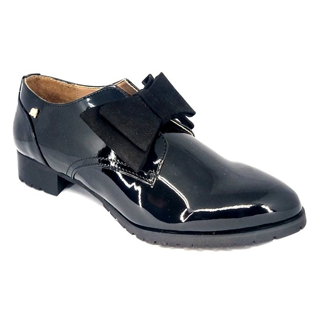 Calzado de ADULTO tipo CHOCLO color NEGRO CHAROL Salamandra 176-2126