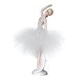 thumbnail image 3 of Estatua de niña bailarina de resina, figura de niña, colección moderna, figura artística, adorno cintura lateral, 3 of 9