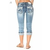 Jeans Capri Grace In LA - Taille Junior 5 - Bon état - Détails Brodés