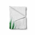 thumbnail image 2 of Plant Soft Flannel Fleece Blanket, Medicinal Aloe Vera with Vibrant Colors Indigenous Species Alternative Natural Remedy, Cozy Plush for Indoor and Outdoor Use, 70" x 90", Fern Green, by Ambesonne, 2 of 6