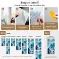 thumbnail image 6 of Blue Teal Coastal Window Privacy Film, Sea Nautical Ocean Summer Beach Static Cling UV Sun Blocking Heat Control Window Tint Day and Night, Non-Adhesive One Way Windows Privacy Cover 17.7''x78.7'', 6 of 7