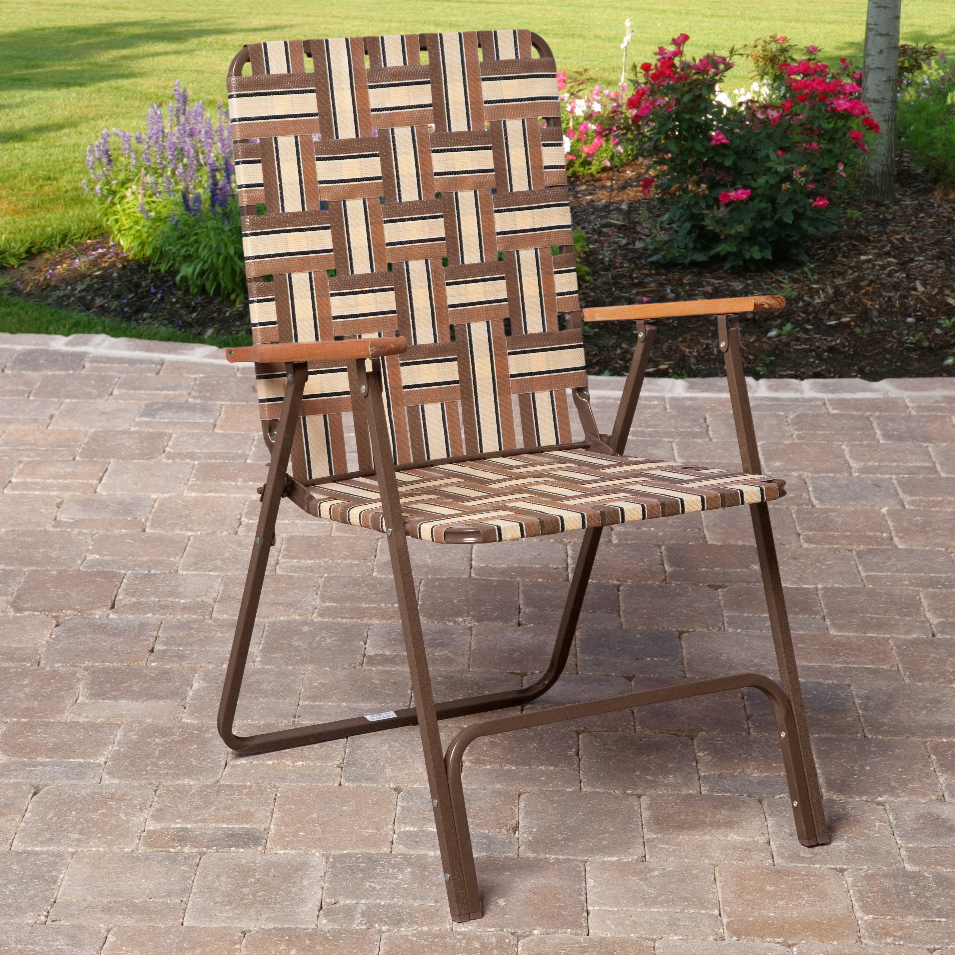 Rio Deluxe Folding Web Lawn Chair Walmart Com