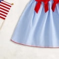 thumbnail image 6 of Wxirdiow Girls Patriotic Dress Toddler Girl 4th of July Outfit American Flag Smocked Dress Baby Girls Ruffle Princess Dresses Cute Summer Clothes Blue Size,2-3 Years, 6 of 6