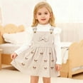 thumbnail image 3 of Girls Winter Clothes 2 Piece Long Sleeve Knit Ribbed Sweater With Bow Tie Dress Elegant Toddler Christmas Outfits Fall Winter Clothes, 3 of 8