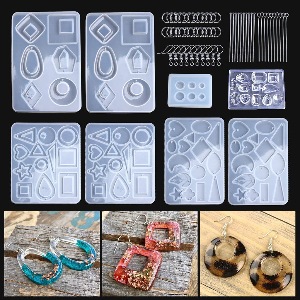 6X Silicone Pendant Mold Jewelry Making Resin Mould Epoxy Casting Craft Tool DIY 