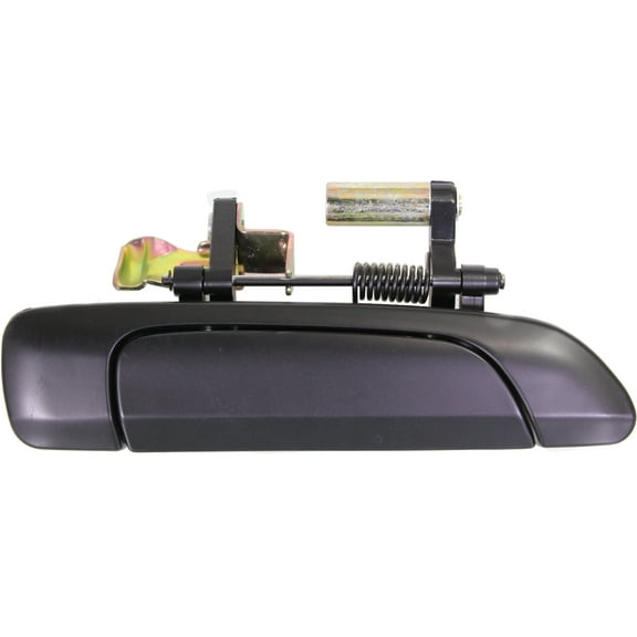 Exterior Door Handle Compatible with 2001-2005 Honda Civic Rear, Passenger Side Smooth Black