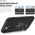 thumbnail image 3 of Entronix Case Designed for Apple iPhone 14 Heavy Duty Case with Built-in Kickstand, Dual Layer Protection with Rotating Holder Ring, Sturdy Case for Apple iPhone 14, Black, 3 of 6