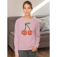 thumbnail image 2 of Out Of This World Cherry Sweatshirt Women -Image by Shutterstock, Female x-Large, 2 of 4