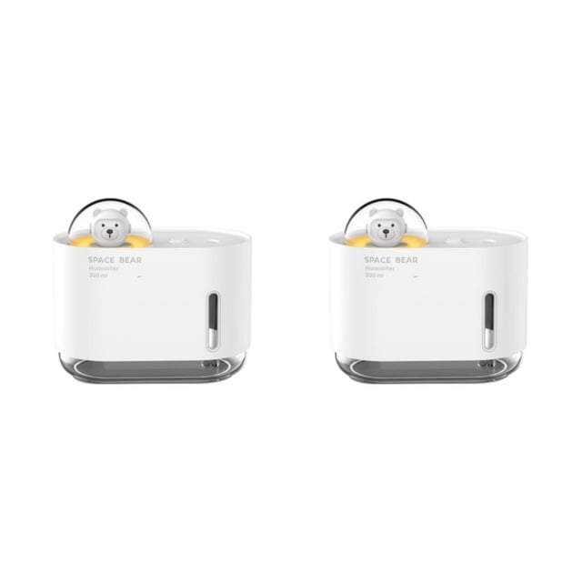 Wosthever Mini lámpara humidificador de aire de oso de dibujos animados difusor de niebla fría purificador de Aroma USB ultrasónico silencioso Type2 NO2