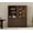 Espresso Brown, variant on WAMPAT 5 Tier Bookcase with Barn Door,73.3" Tall Open Storage Bookshelf,Floor Standing Farmhouse Display Organizer with Drawer and Glass Door for Home Office,Living Room,Beige Oak