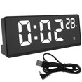 thumbnail image 1 of HLONK Réveil Numérique Affichage LED Horloge Numérique Réveil de Chevet avec Répétition pour Chambre Recharge USB à Intensité Réglable 7”, 1 of 9