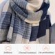thumbnail image 3 of Bufanda de Otoño Invierno, bufanda clásica con borlas a cuadros, cálida, suave, gruesa, manta grande, bufandas chal envolventes, 3 of 6