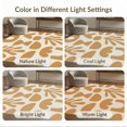 thumbnail image 7 of ODIKA 4'x6' Orange Mid Century Modern Shapes Washable Area Rug Abstract Danish Pattern with Organic Forms for Home Office, Under Desk, Non-Slip Chair-Friendly, Flatwoven, 7 of 7