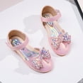 thumbnail image 5 of NOKIO Girls' Princess Sandals Girls' Rhinestone Princess Sandals Girls Baby Princess Shoes Star Sequin Rhinestone Bow Sandals Dancing Shoes Pearl Bling Shoes Single Kids Shoes, 5 of 7
