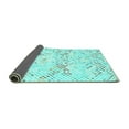 thumbnail image 2 of Ahgly Company Indoor Rectangle Abstract Turquoise Blue Contemporary Area Rugs, 7' x 10', 2 of 4