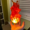 thumbnail image 7 of Dserhfy Halloween Floating Fireball Artificial Fake Flame Floating LED Ball Prop Illuminated Fireball Decor Halloween Decoration, 7 of 7