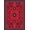 Red, Pattern 6, variant on ODIKA 4' x 6' Machine Washable Non-Slip Area Rug, Middle Eastern Medallion High Traffic Rug, Beige, 413268